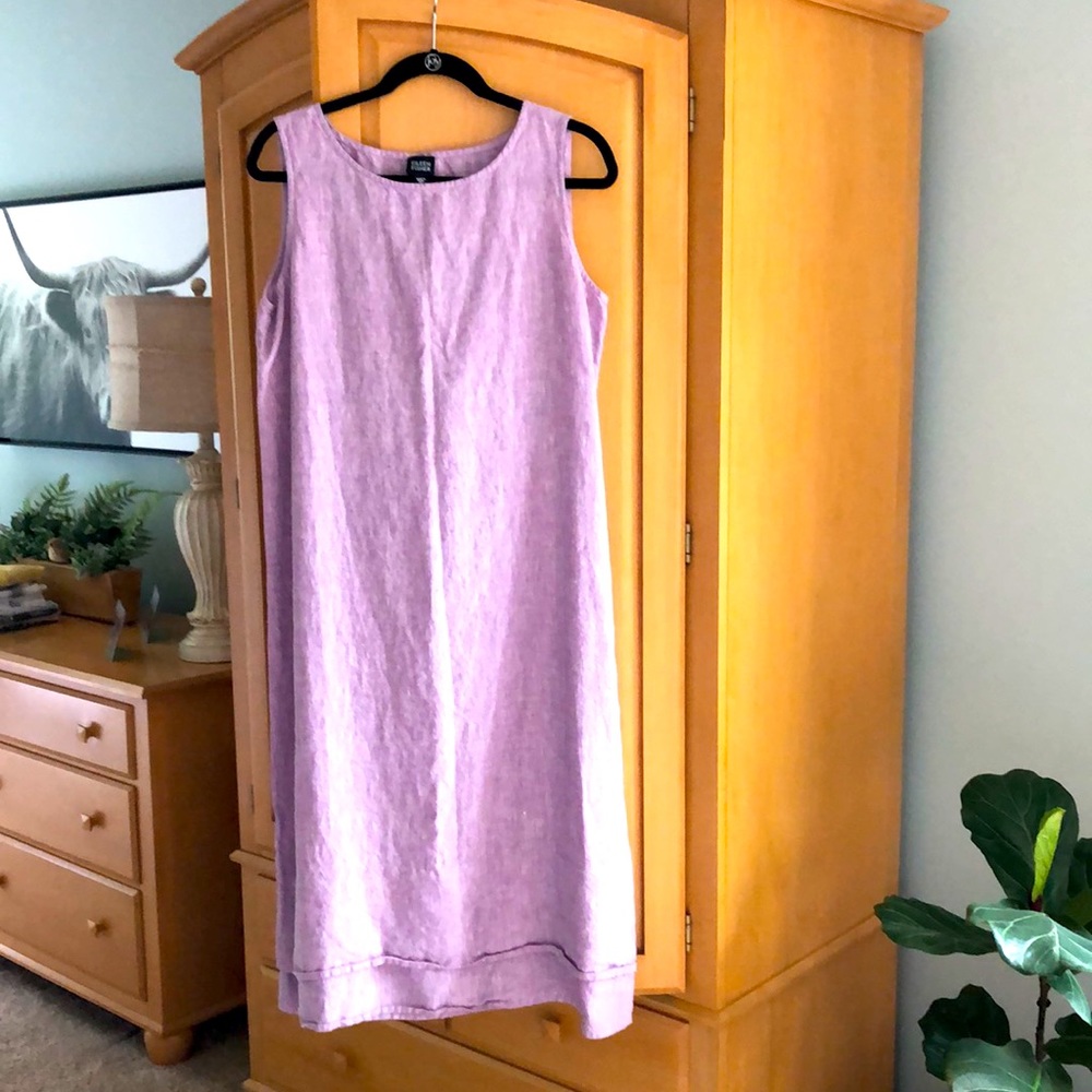 A-line Sleeveless Linen Dress